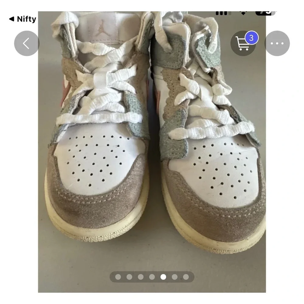Jordan 1 Mid SE Craft White Sky J Light Olive Toddler DZ5360-100 9C Kids Sneaker